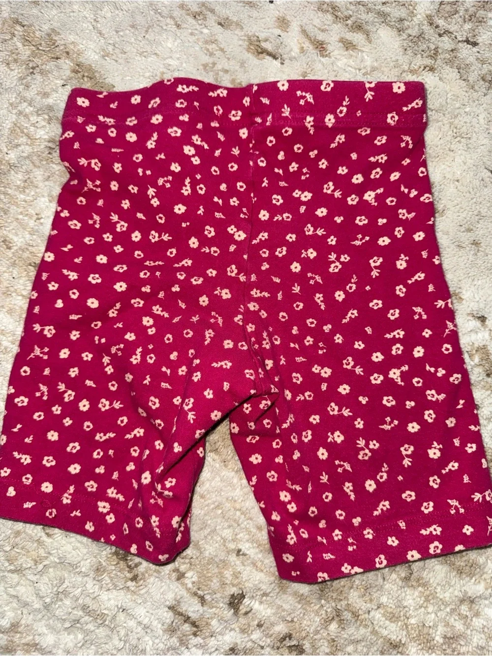 Old Navy Magenta Floral Bike Shorts